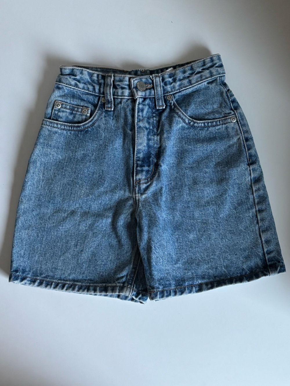 Aca Joe Kids Vintage 90's Blue Jean Shorts Size 6 School Playwear Denim